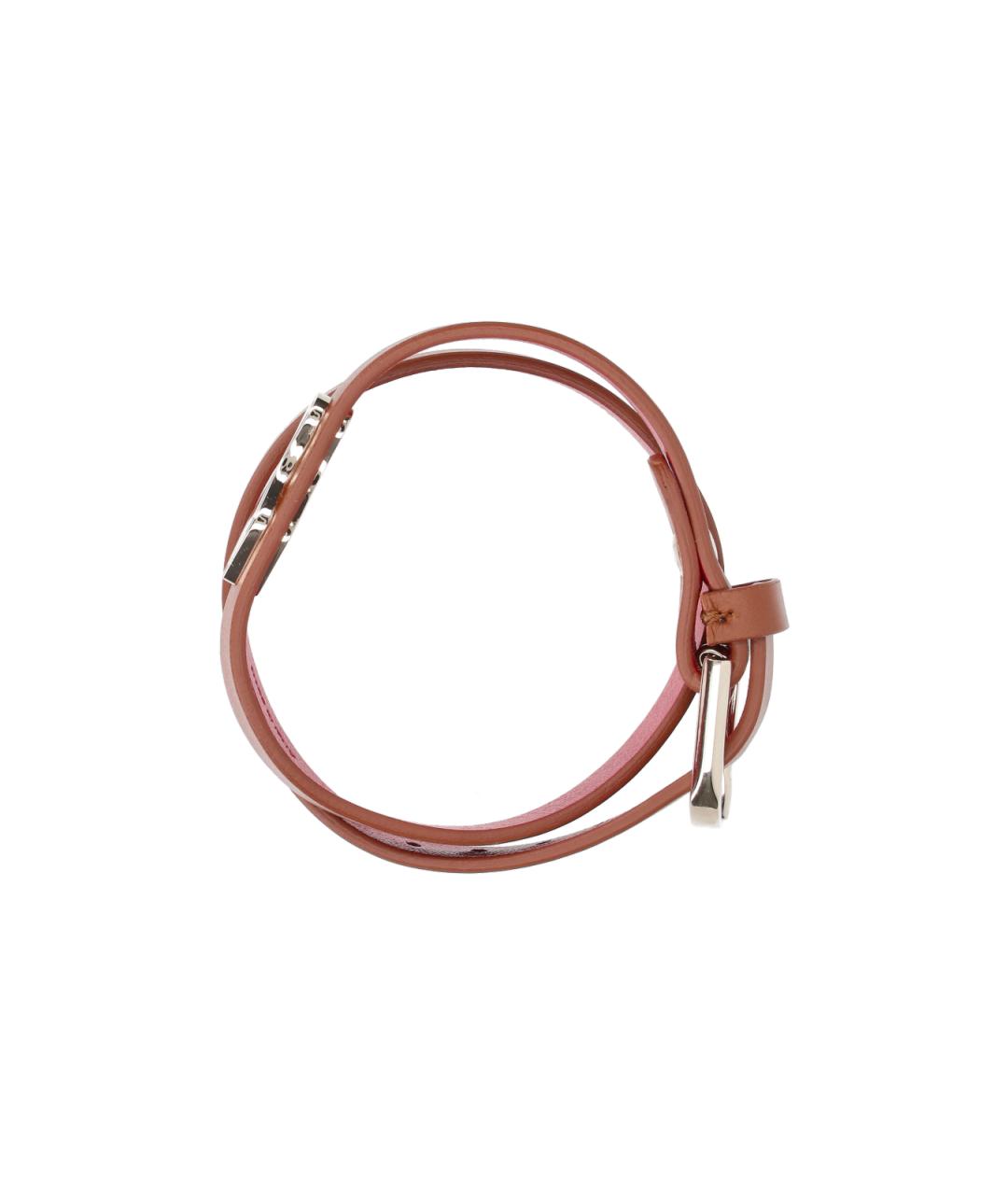 CHRISTIAN LOUBOUTIN Коричневый кожаный браслет, фото 3