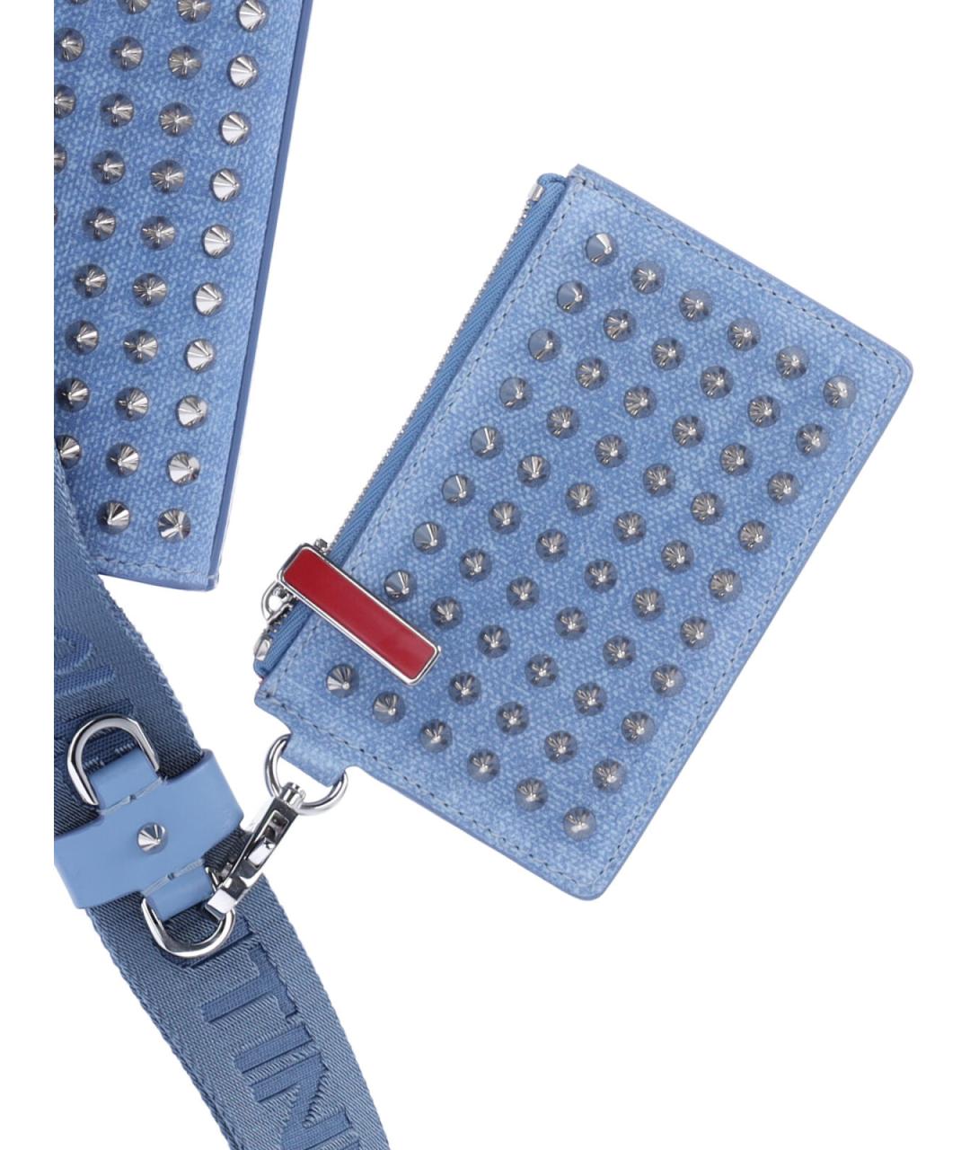 CHRISTIAN LOUBOUTIN Голубая барсетка, фото 4