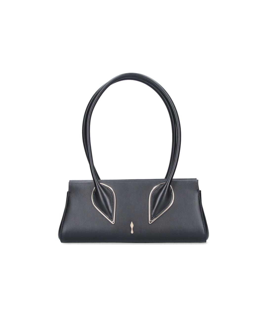 CHRISTIAN LOUBOUTIN Черная кожаная сумка тоут, фото 6