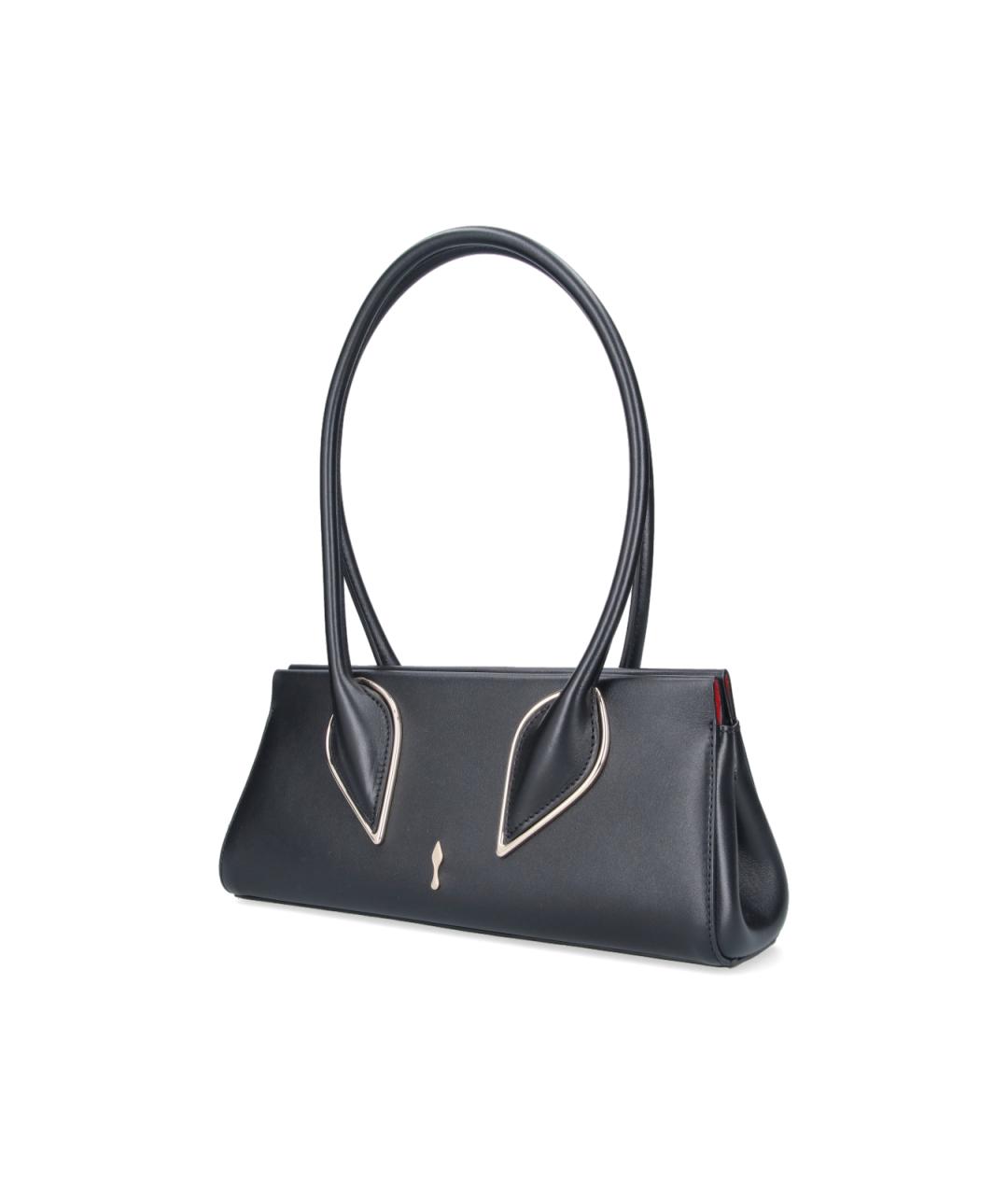 CHRISTIAN LOUBOUTIN Черная кожаная сумка тоут, фото 2