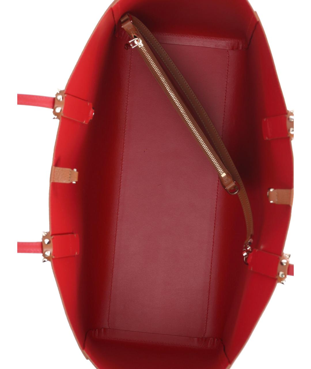CHRISTIAN LOUBOUTIN Коричневая кожаная сумка тоут, фото 4