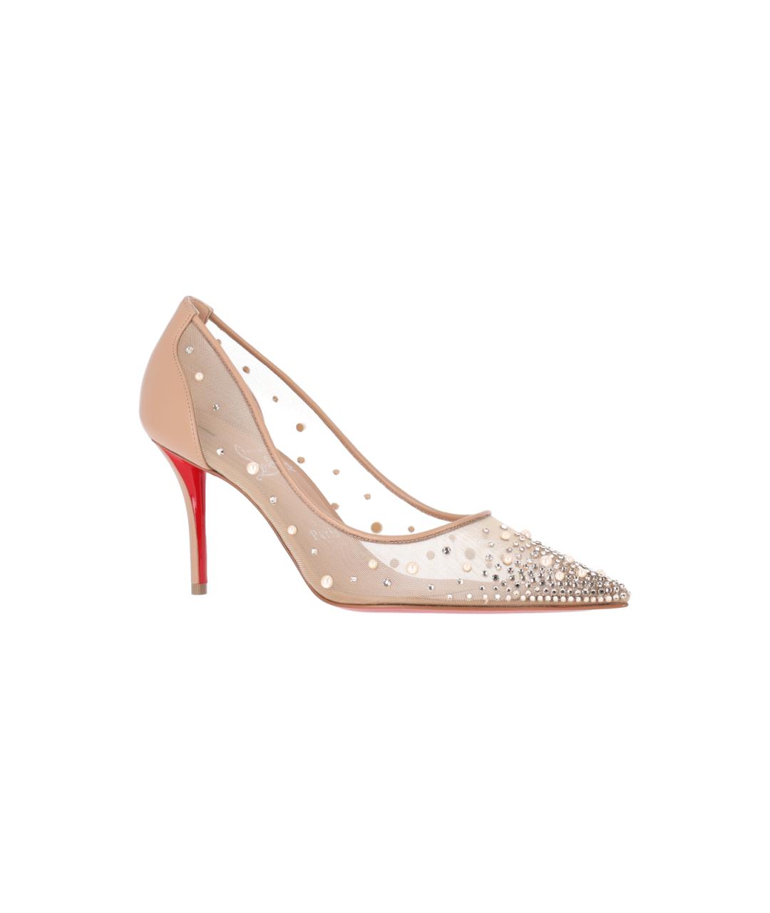 CHRISTIAN LOUBOUTIN Розовые кожаные туфли, фото 2