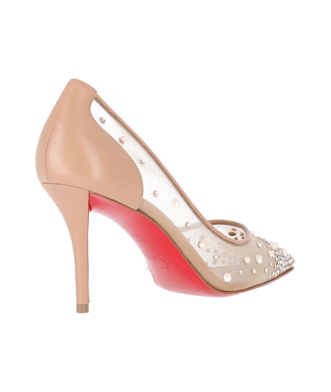 CHRISTIAN LOUBOUTIN Розовые кожаные туфли, фото 4