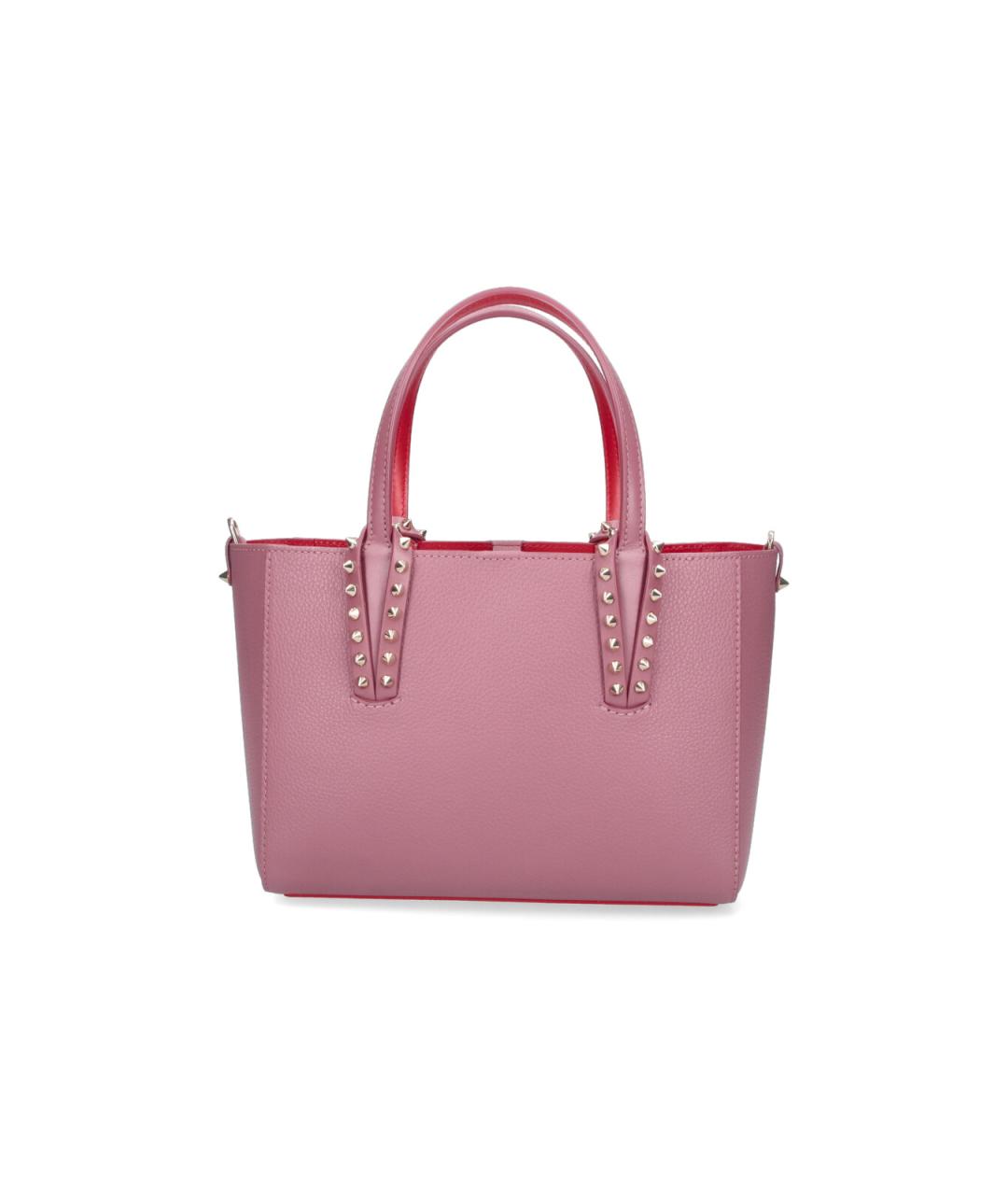 CHRISTIAN LOUBOUTIN Розовая кожаная сумка тоут, фото 1