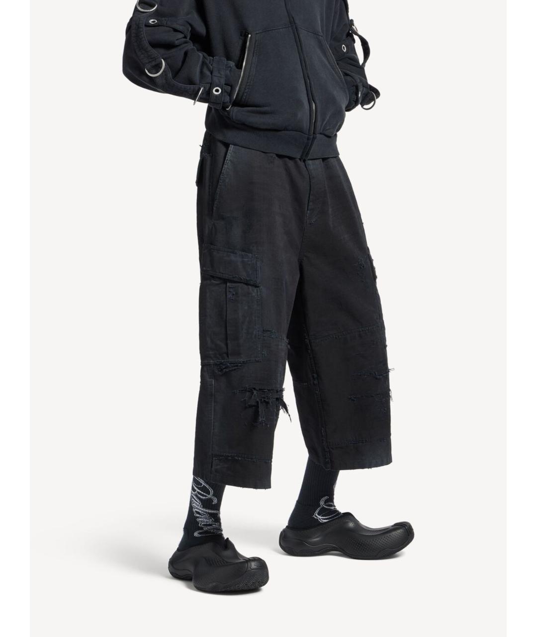 BALENCIAGA Черные хлопковые шорты, фото 6