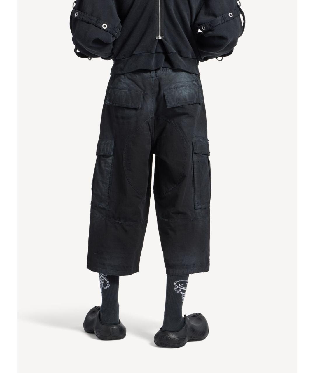 BALENCIAGA Черные хлопковые шорты, фото 7