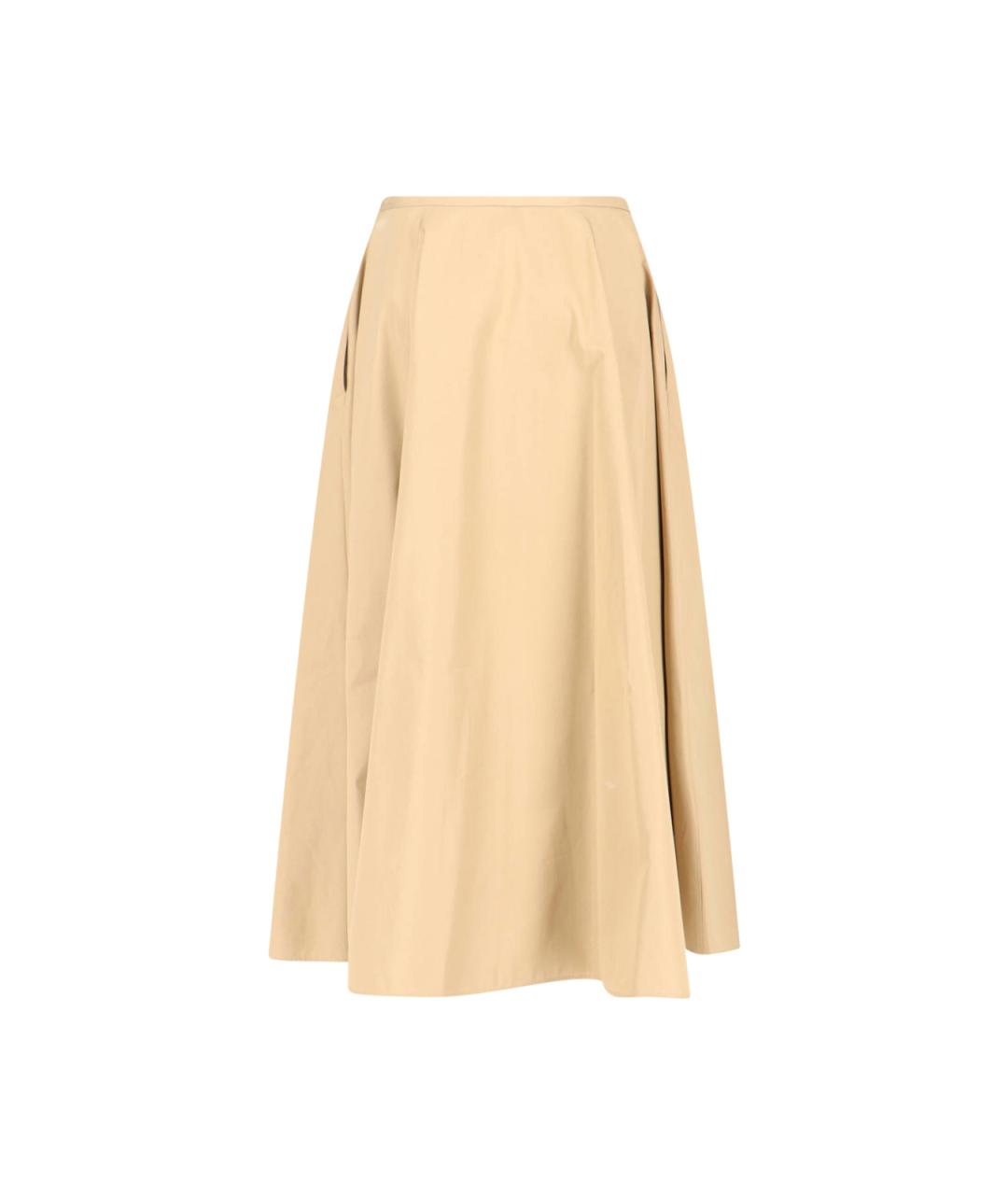 ASPESI Бежевая хлопковая юбка миди, фото 2