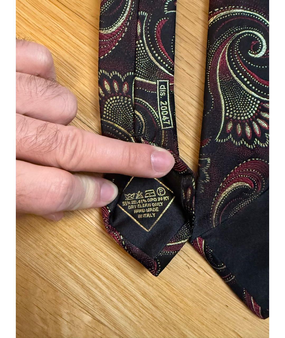 BRIONI Черный шелковый галстук, фото 5