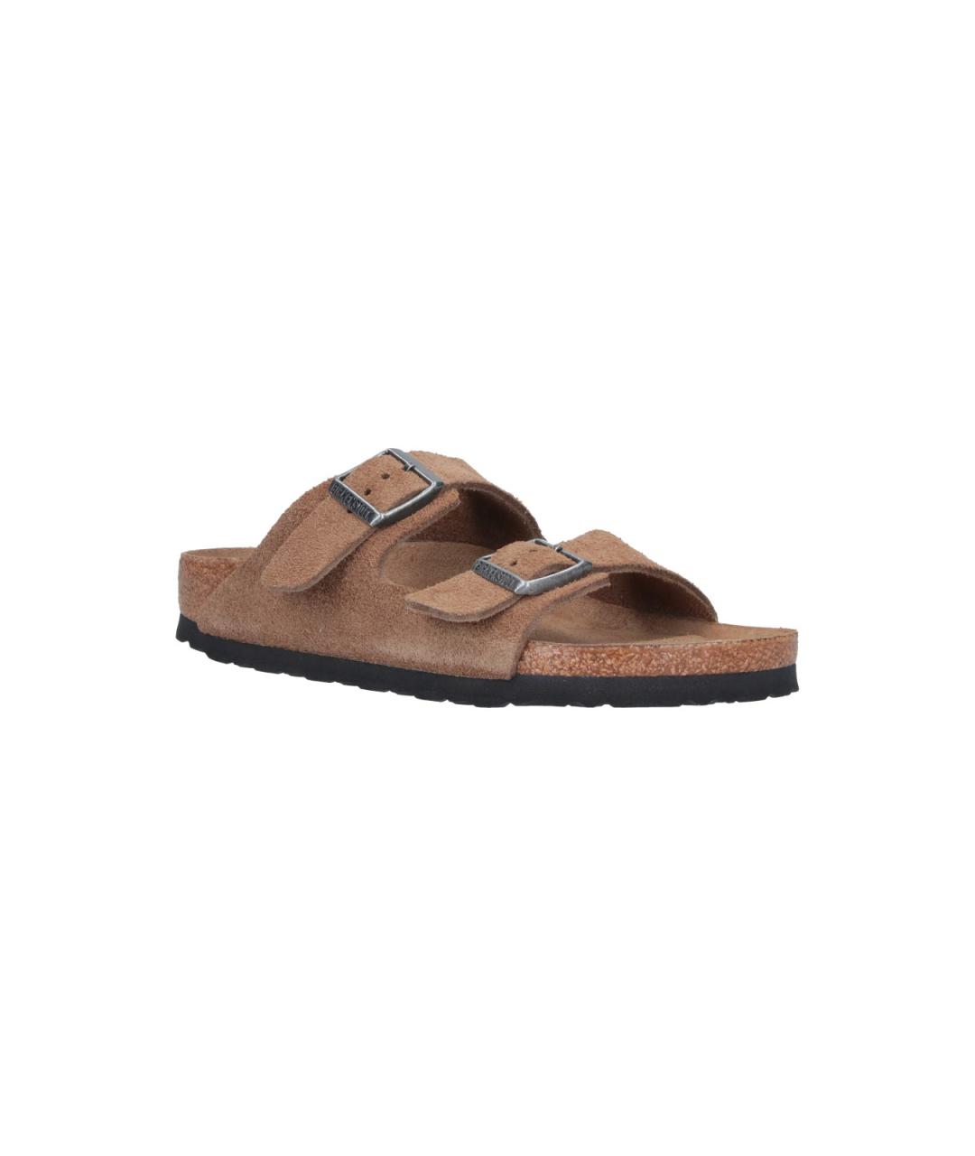 BIRKENSTOCK Коричневые замшевые сандалии, фото 2