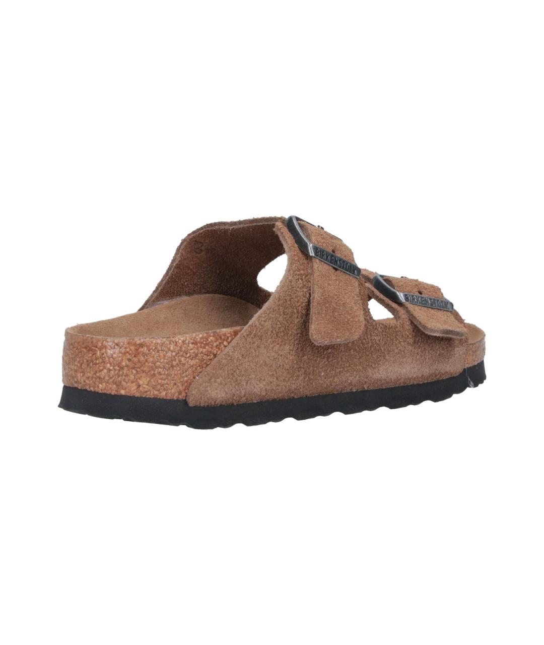 BIRKENSTOCK Коричневые замшевые сандалии, фото 4