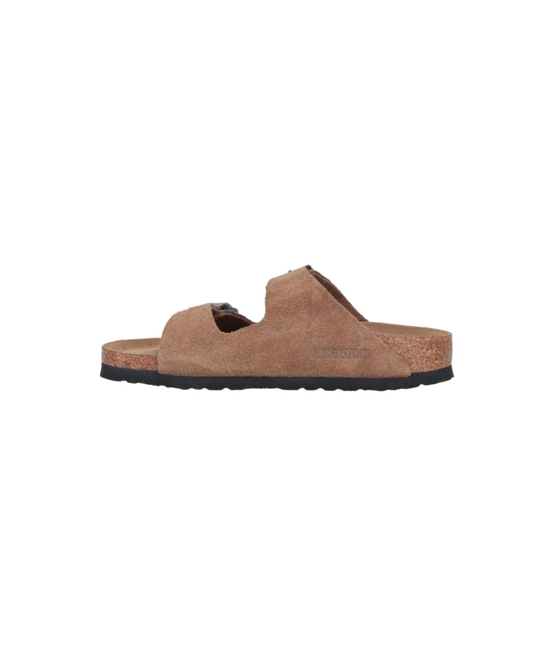BIRKENSTOCK Коричневые замшевые сандалии, фото 3