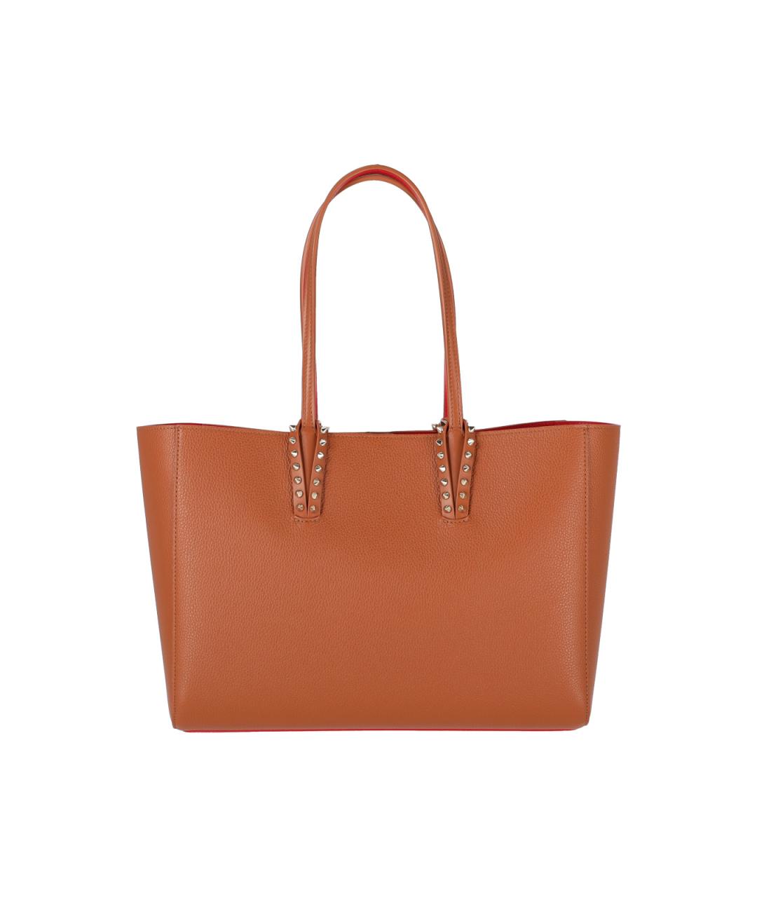 CHRISTIAN LOUBOUTIN Коричневая кожаная сумка тоут, фото 1