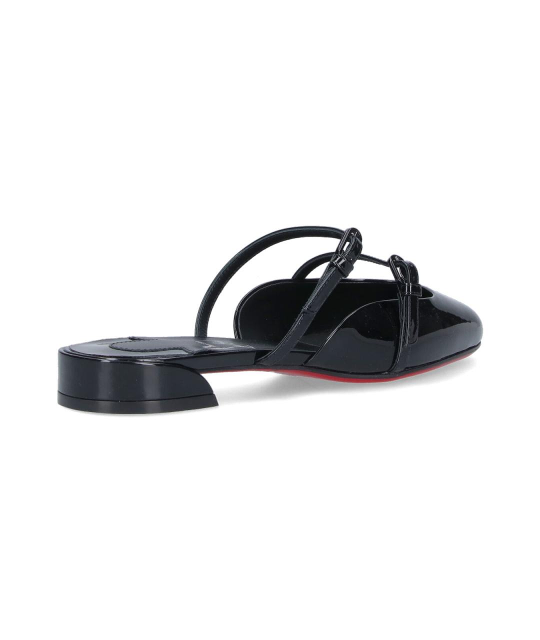 CHRISTIAN LOUBOUTIN Черные мюли из лакированной кожи, фото 4