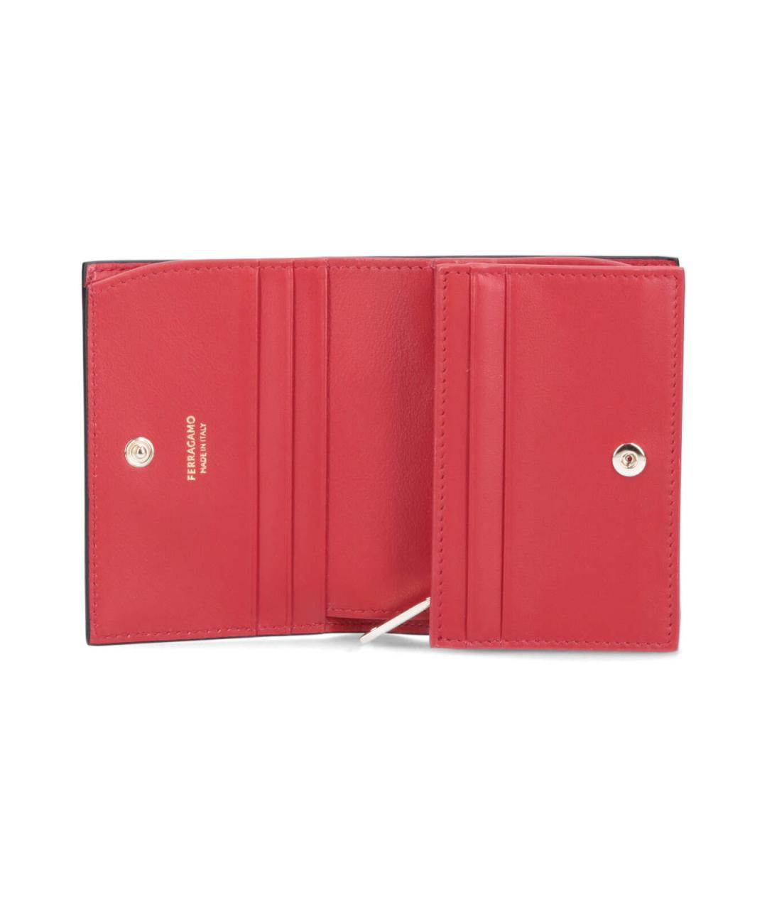FERRAGAMO Черный кожаный кошелек, фото 2