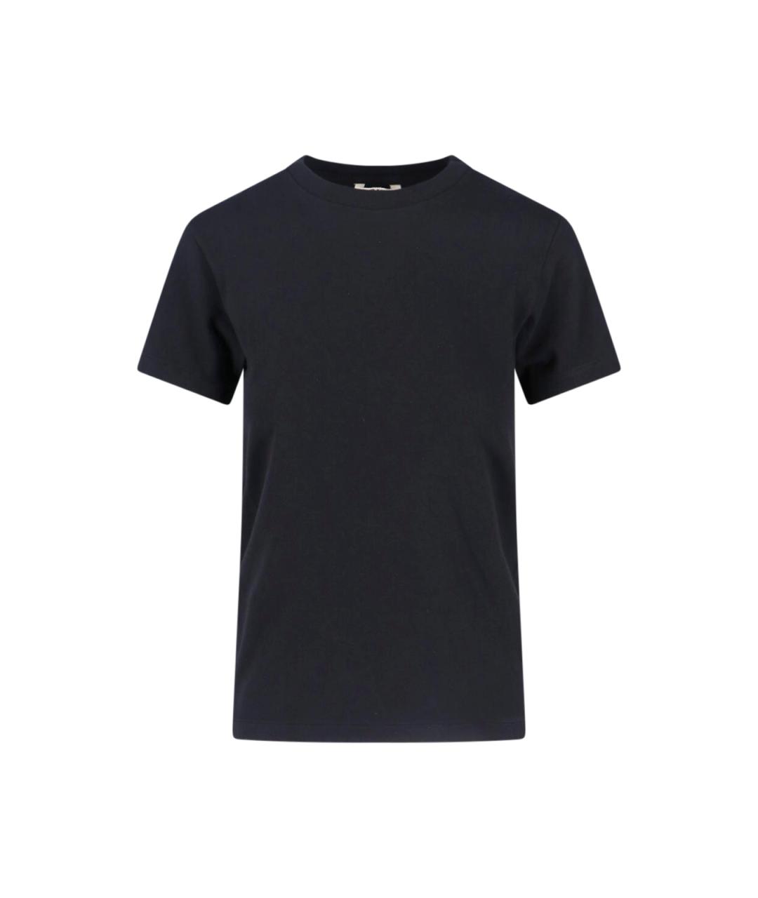 AURALEE Черная хлопковая футболка, фото 1