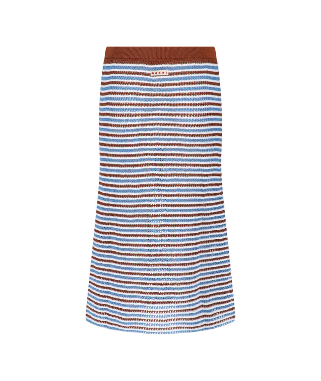 MARNI Мульти хлопковая юбка миди, фото 2