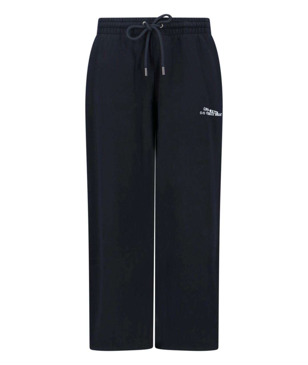 OFF-WHITE Черные хлопковые повседневные брюки, фото 1