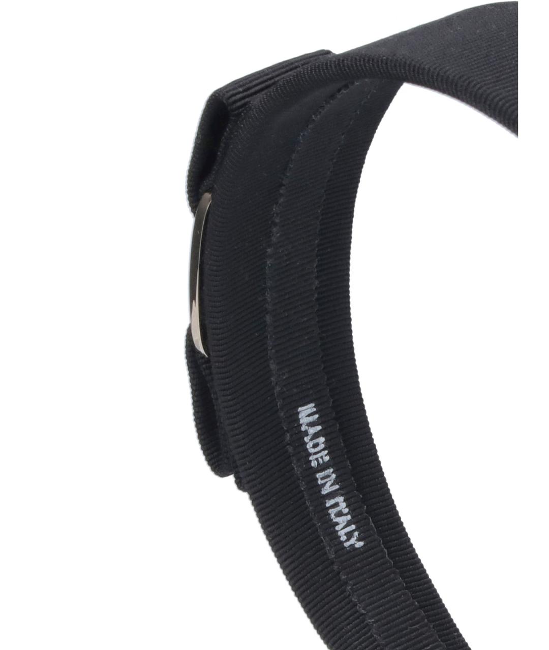 FERRAGAMO Черная хлопковая повязка на голову, фото 3