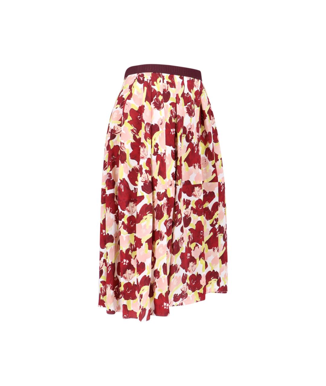 MARNI Мульти шелковая юбка миди, фото 3