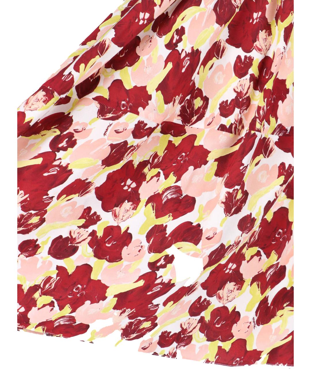 MARNI Мульти шелковая юбка миди, фото 4