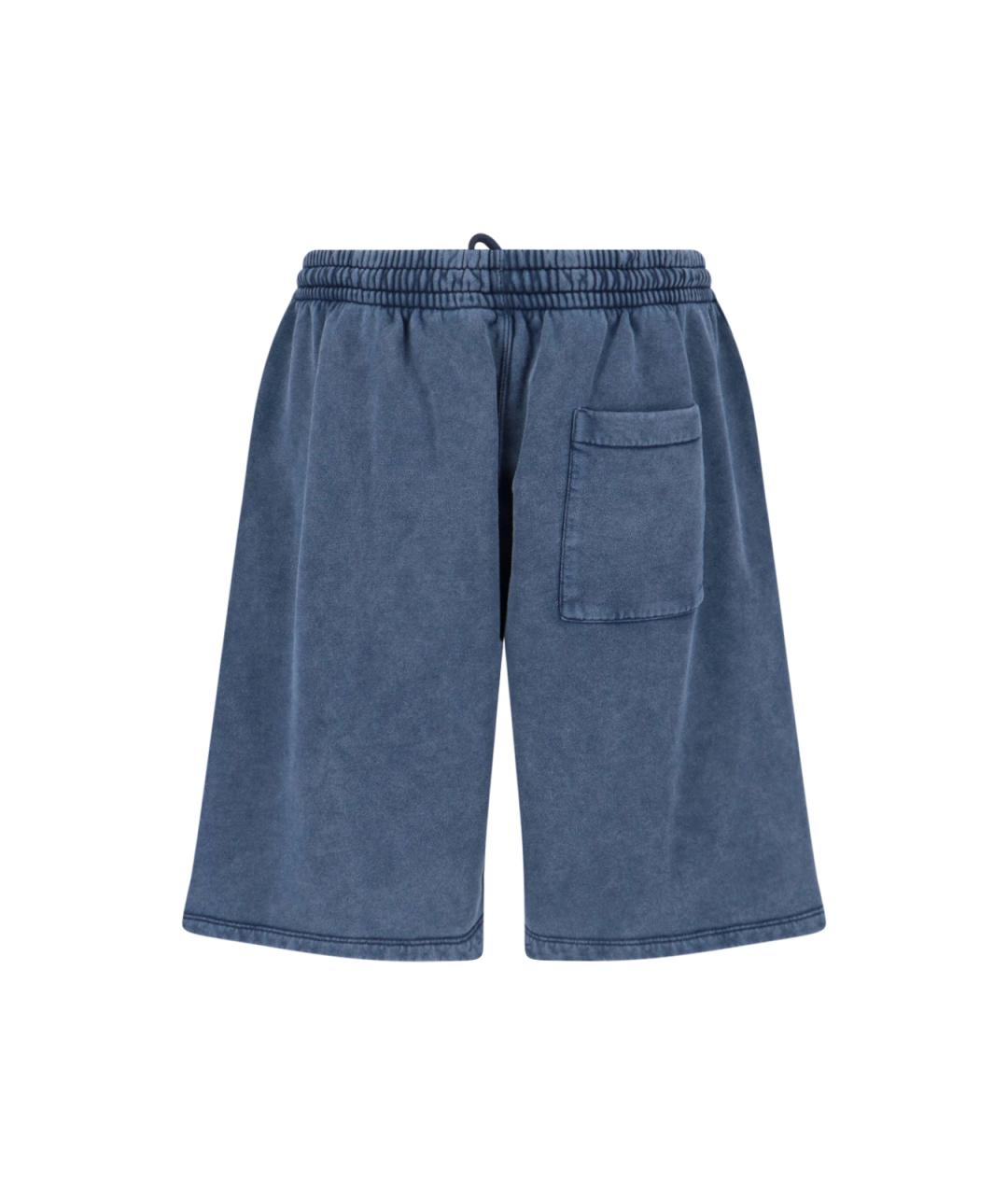 OFF-WHITE Синие хлопковые шорты, фото 2