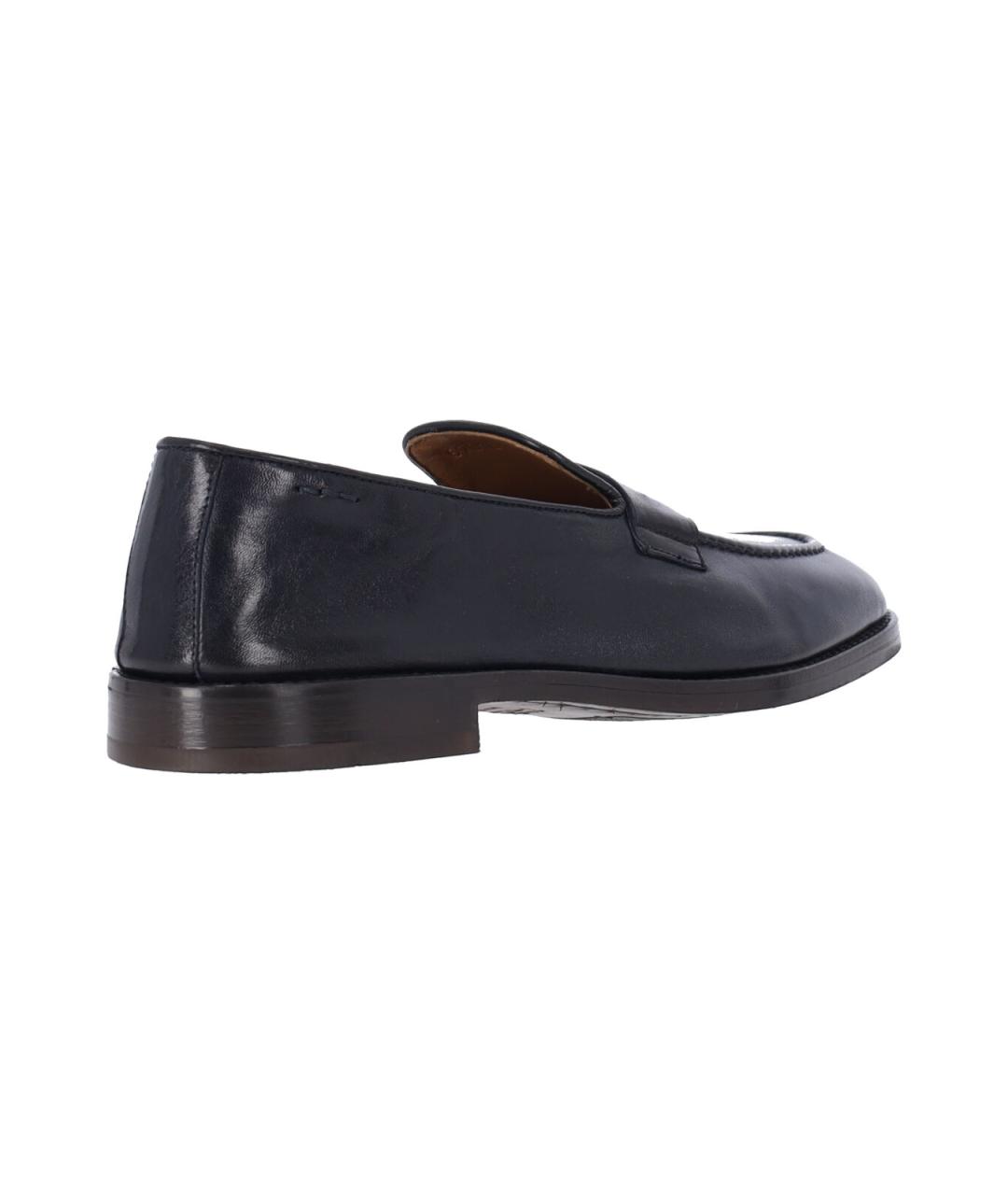 Alexander Hotto Синие кожаные лоферы, фото 4