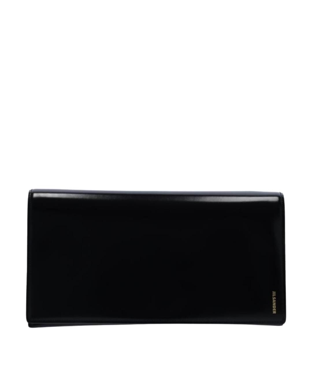 JIL SANDER Черная кожаная сумка через плечо, фото 1