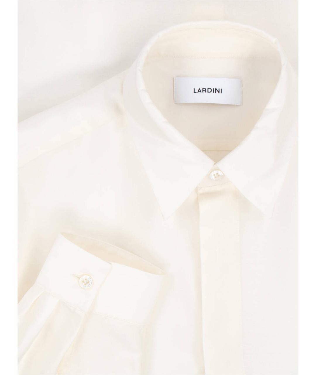 LARDINI Белая хлопковая кэжуал рубашка, фото 3