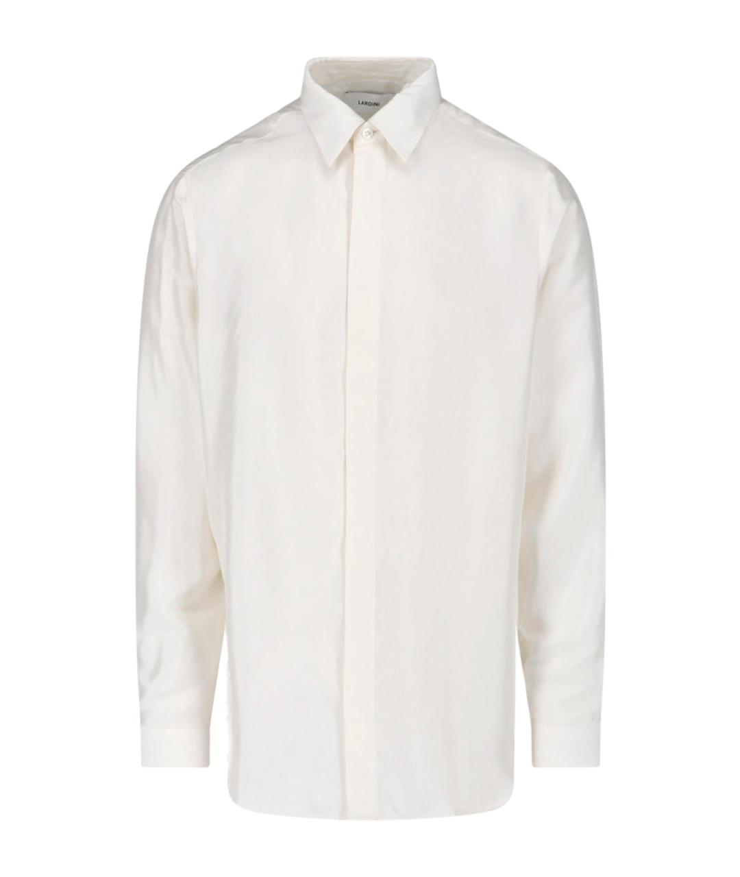 LARDINI Белая хлопковая кэжуал рубашка, фото 1