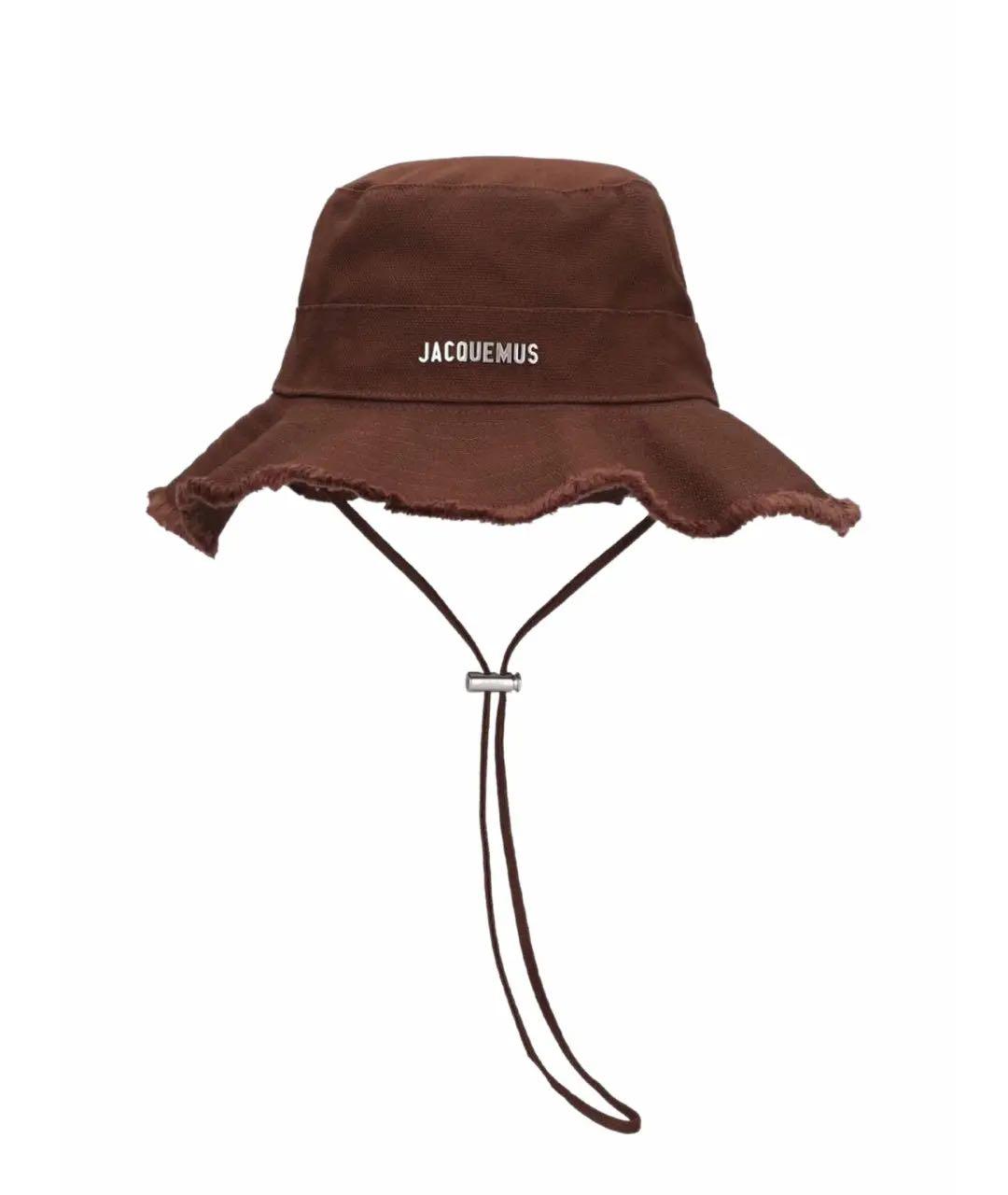 JACQUEMUS Коричневая хлопковая панама, фото 3