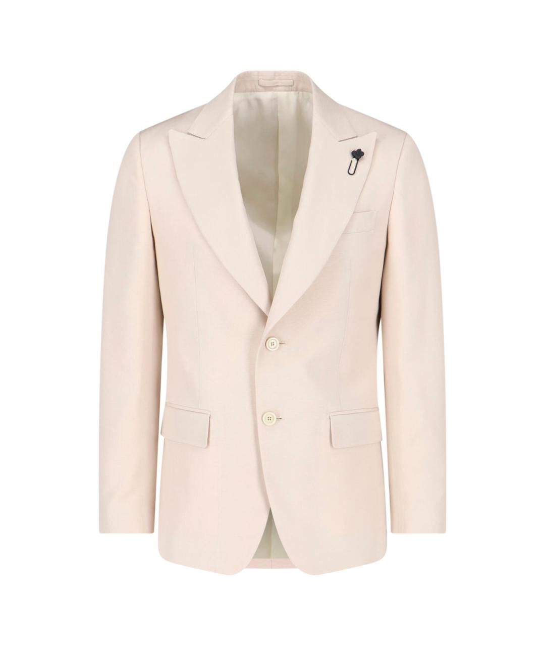 LARDINI Белый вискозный пиджак, фото 1