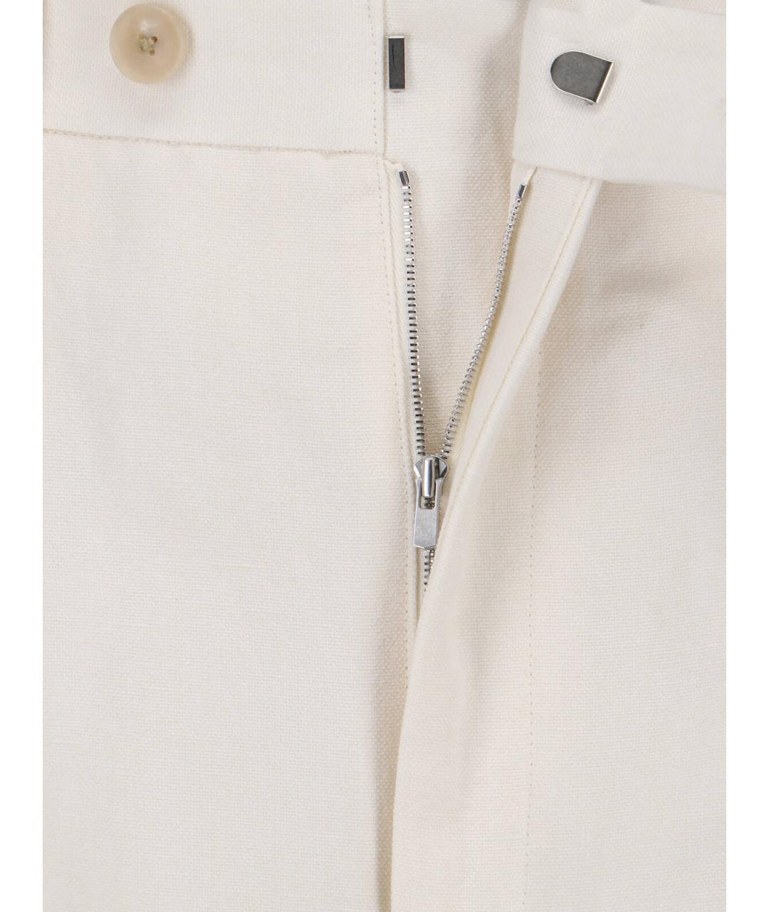 AURALEE Белые шерстяные прямые брюки, фото 5