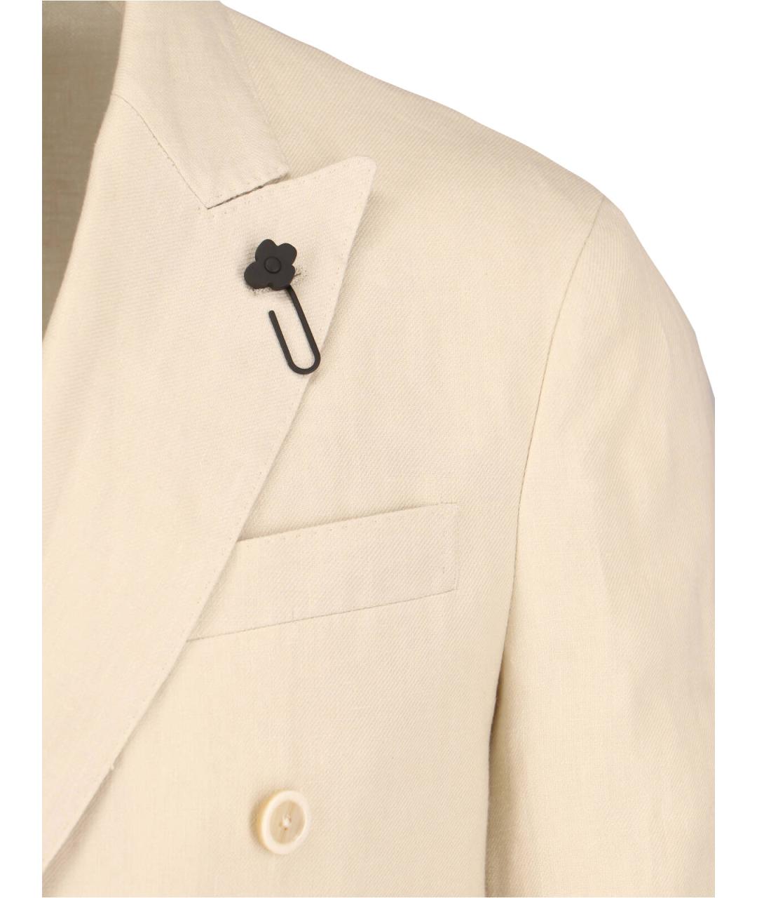 LARDINI Бежевый классический костюм, фото 3