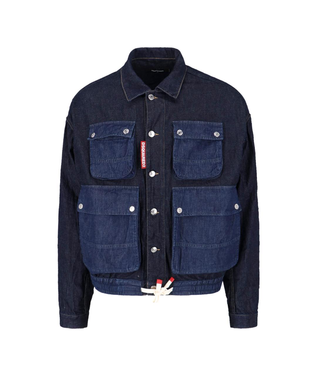 DSQUARED2 Синяя хлопковая куртка, фото 1