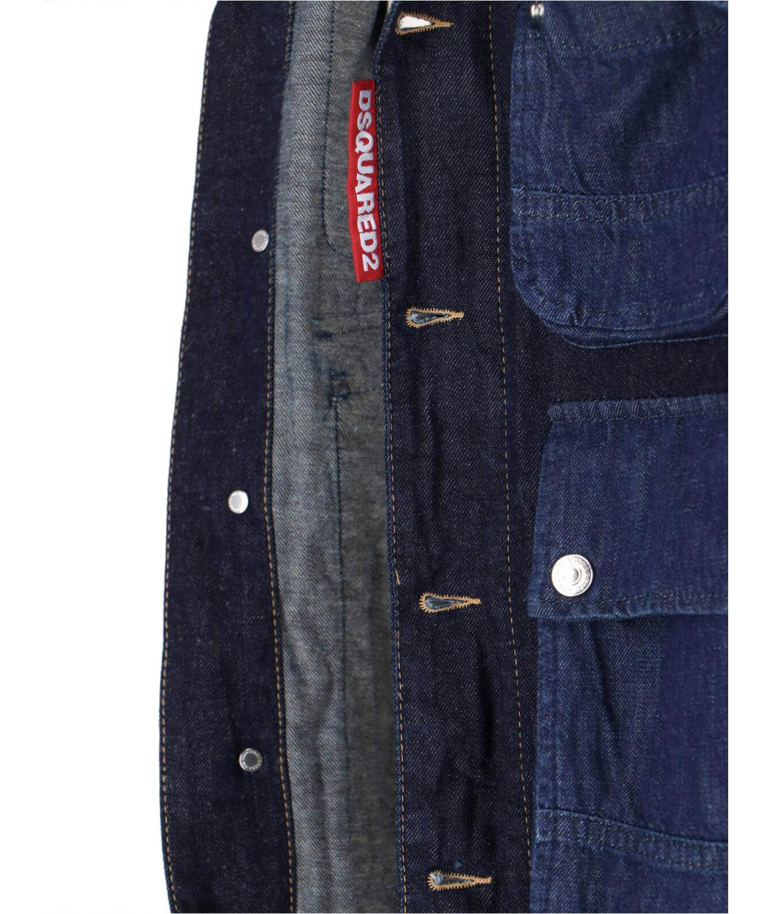 DSQUARED2 Синяя хлопковая куртка, фото 5