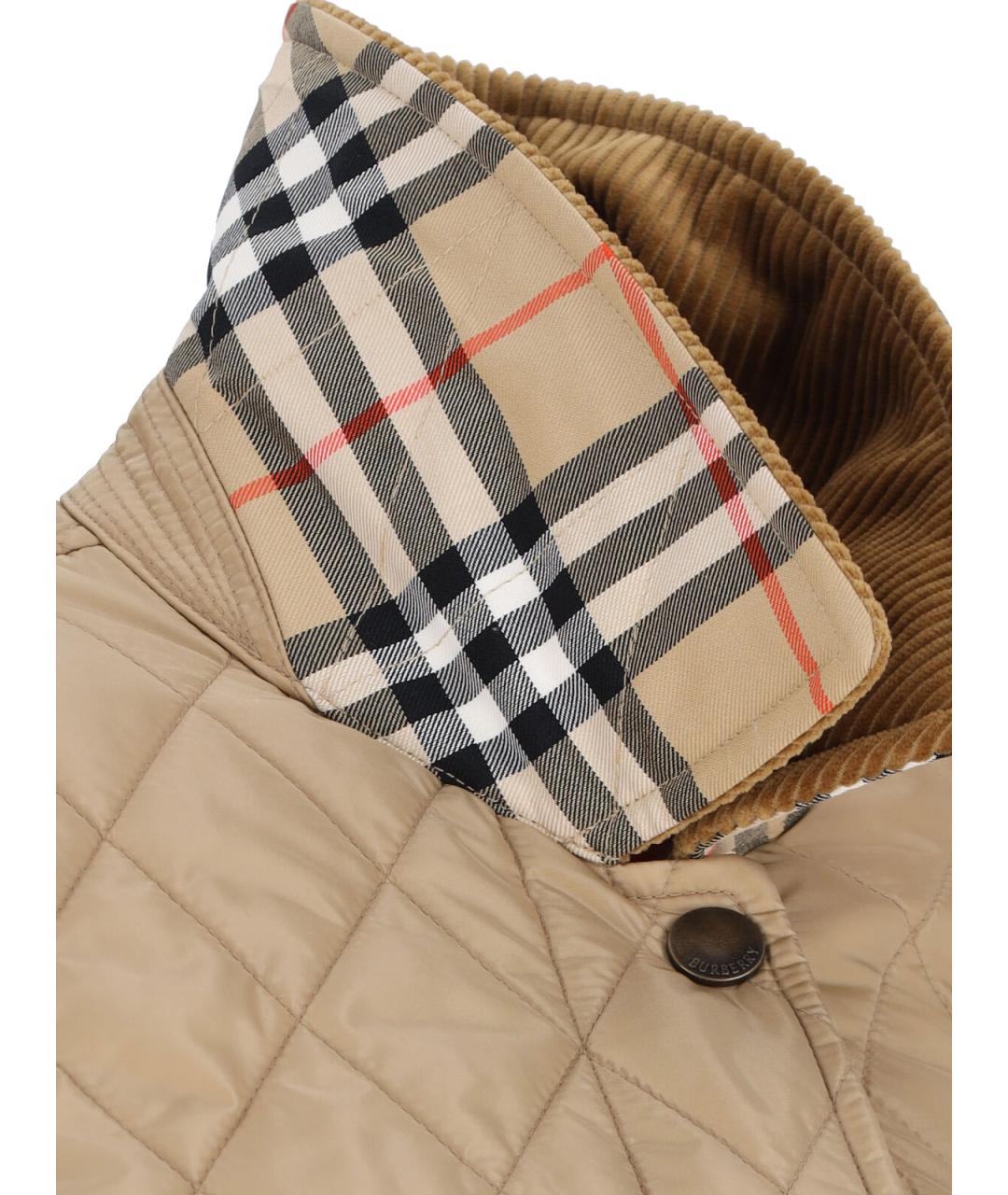 BURBERRY Бежевая полиамидовая куртка, фото 4