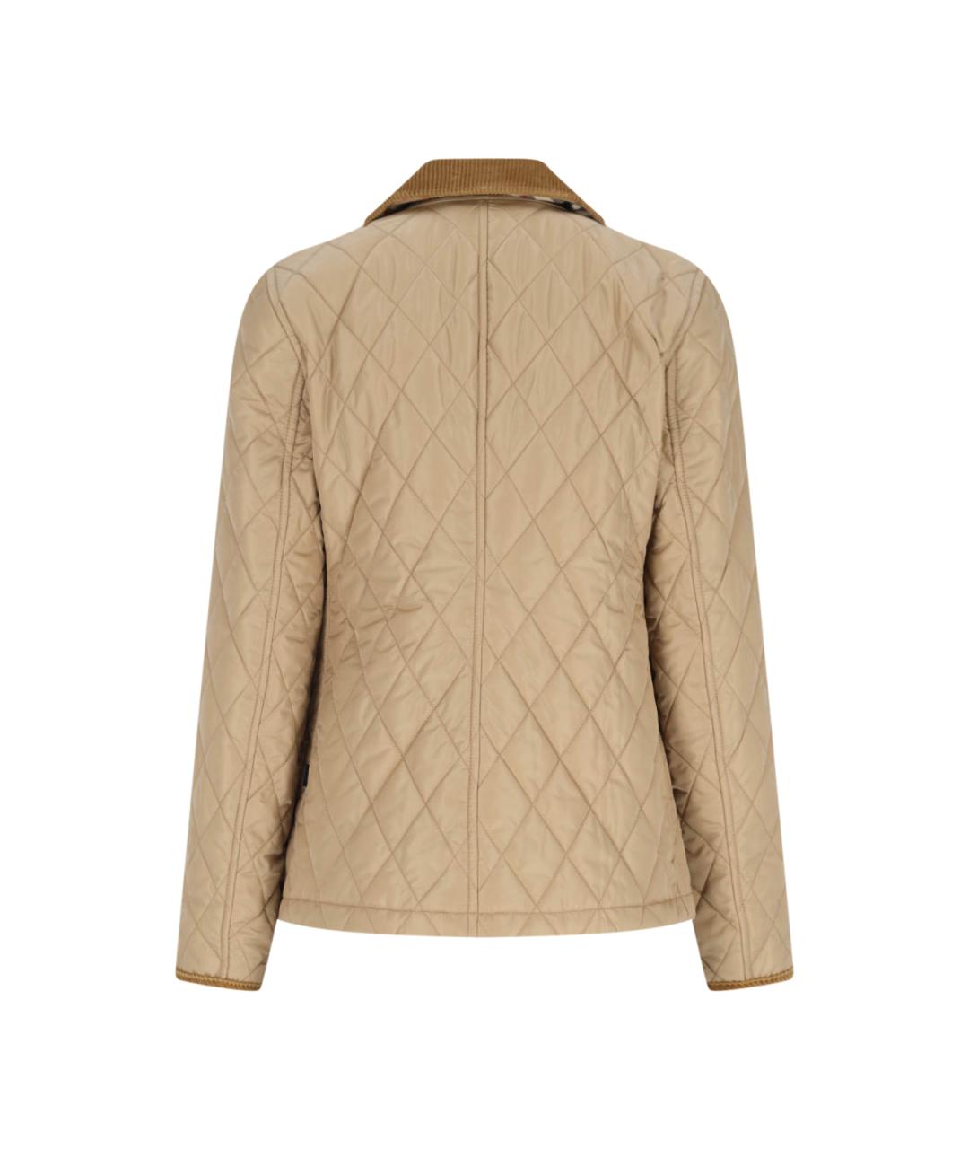 BURBERRY Бежевая полиамидовая куртка, фото 2