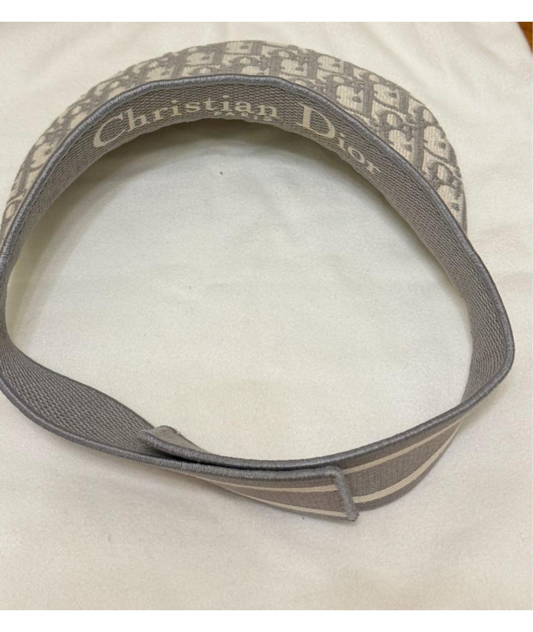 CHRISTIAN DIOR Серая хлопковая кепка, фото 2