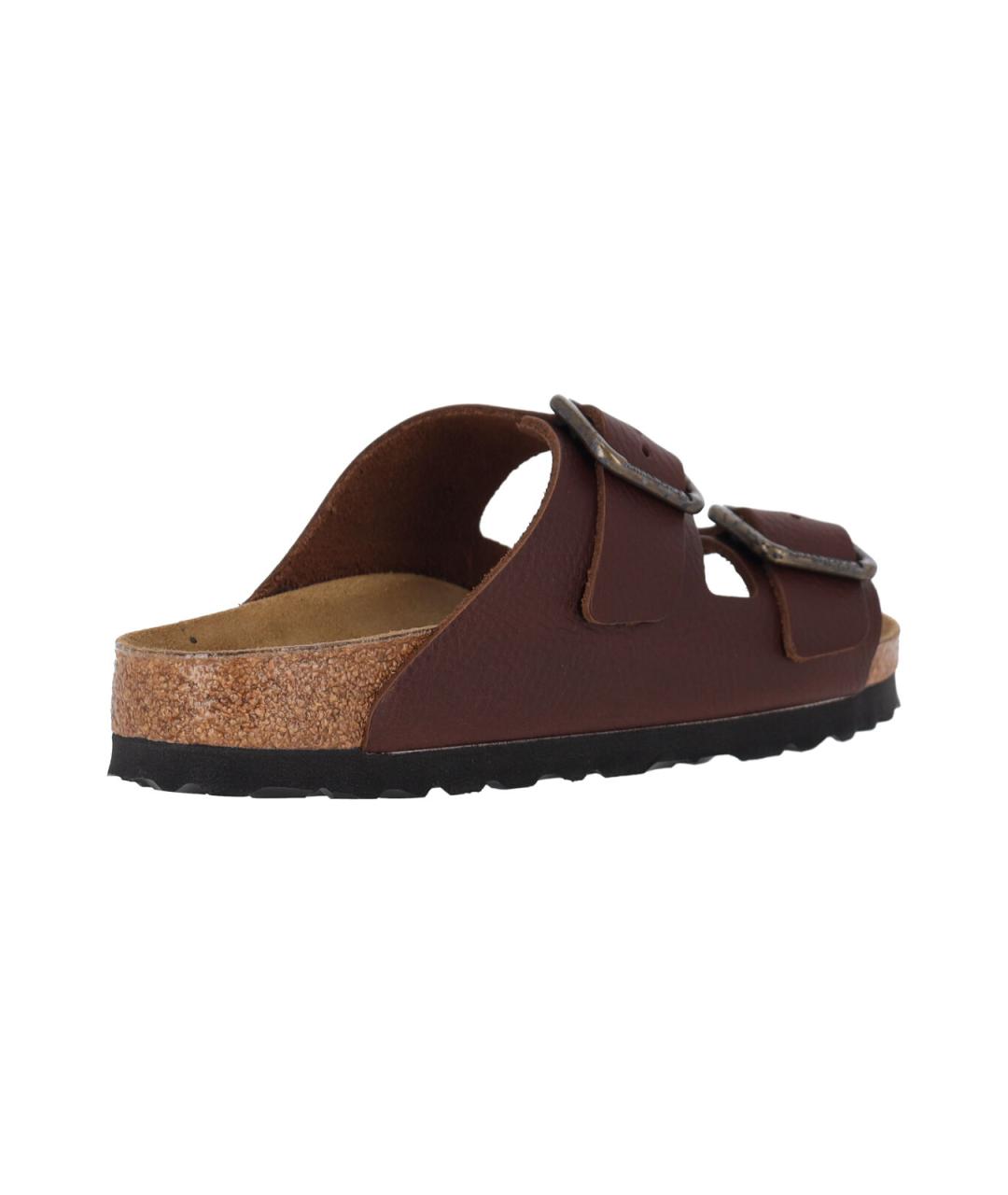 BIRKENSTOCK Коричневые кожаные сандалии, фото 4