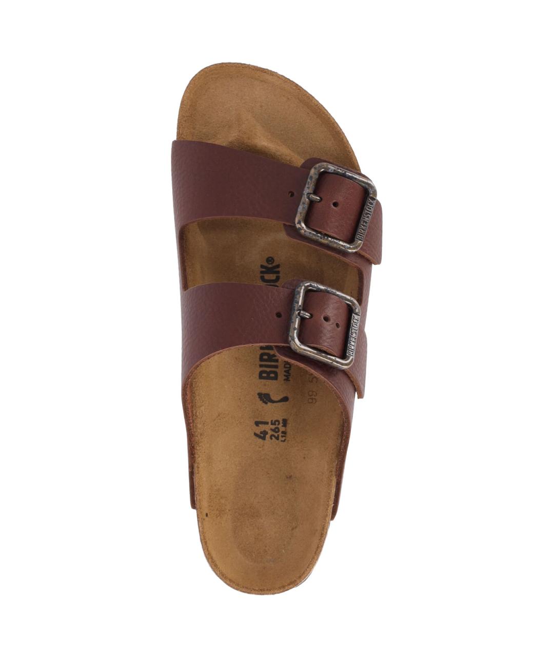 BIRKENSTOCK Коричневые кожаные сандалии, фото 5