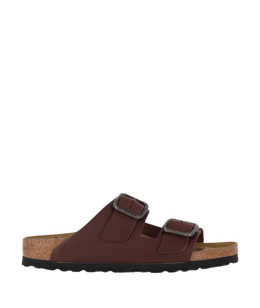 BIRKENSTOCK Коричневые кожаные сандалии, фото 1
