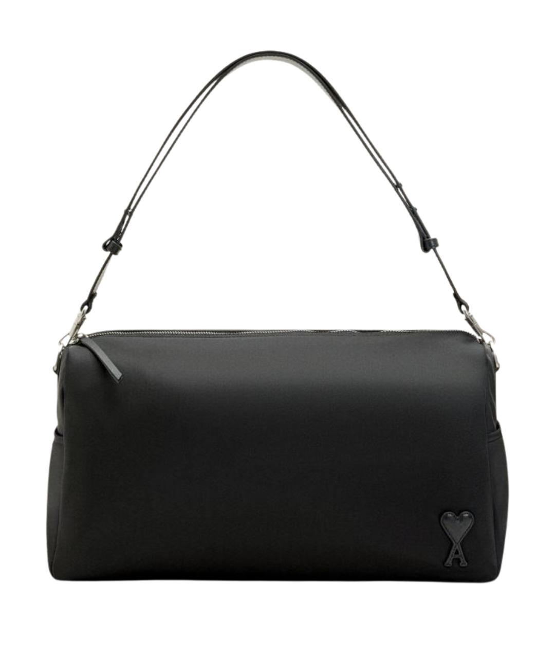 Ami Paris Черная тканевая сумка на плечо, фото 1
