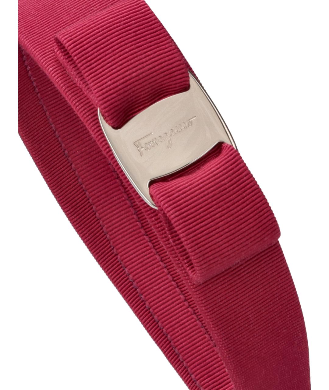 FERRAGAMO Красная хлопковая повязка на голову, фото 2