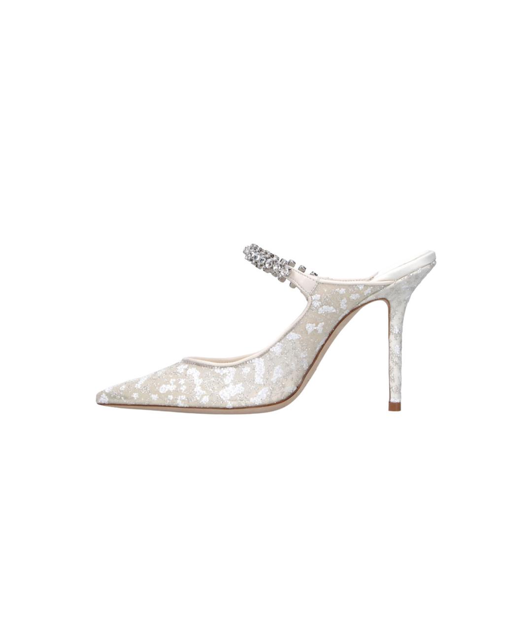 JIMMY CHOO Белые кожаные туфли, фото 3