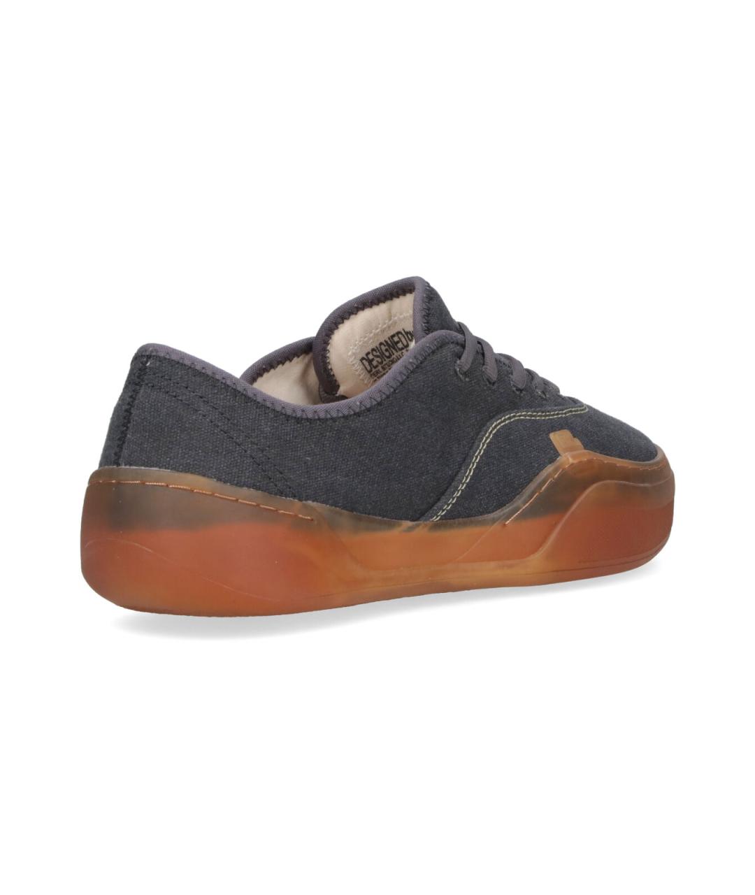 ERL Серые текстильные низкие кроссовки / кеды, фото 4