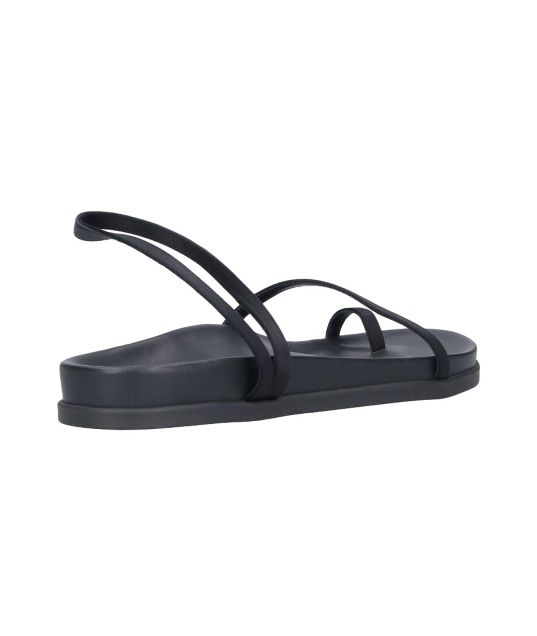 ANCIENT GREEK Черные текстильные босоножки, фото 4