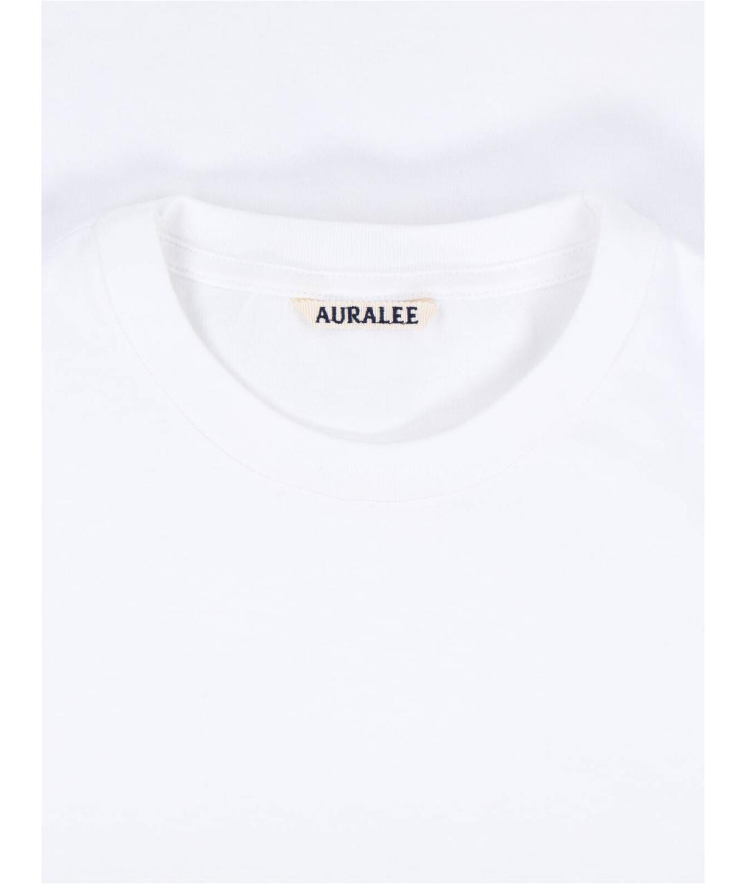 AURALEE Белая хлопковая футболка, фото 3