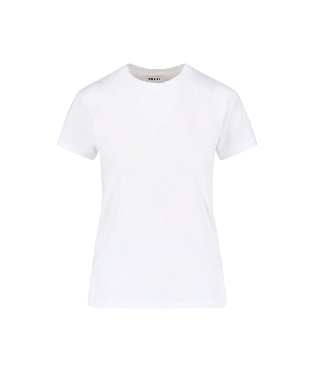 AURALEE Белая хлопковая футболка, фото 1