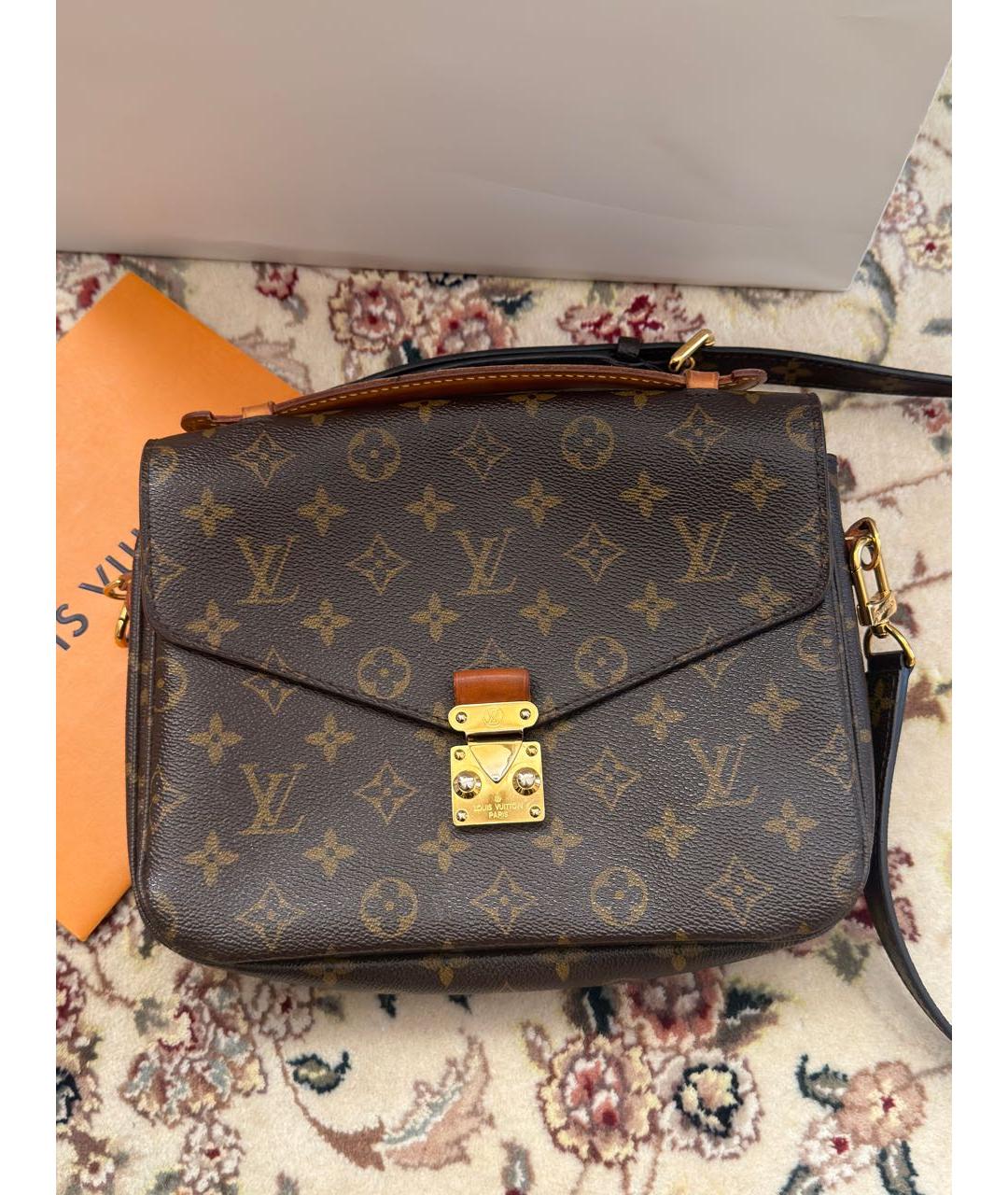 LOUIS VUITTON Коричневая сумка через плечо, фото 7