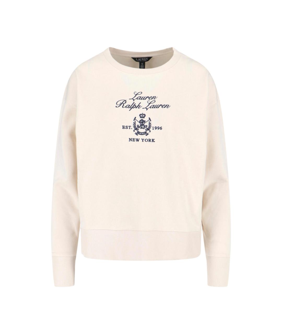 RALPH LAUREN Белый хлопковый джемпер / свитер, фото 1